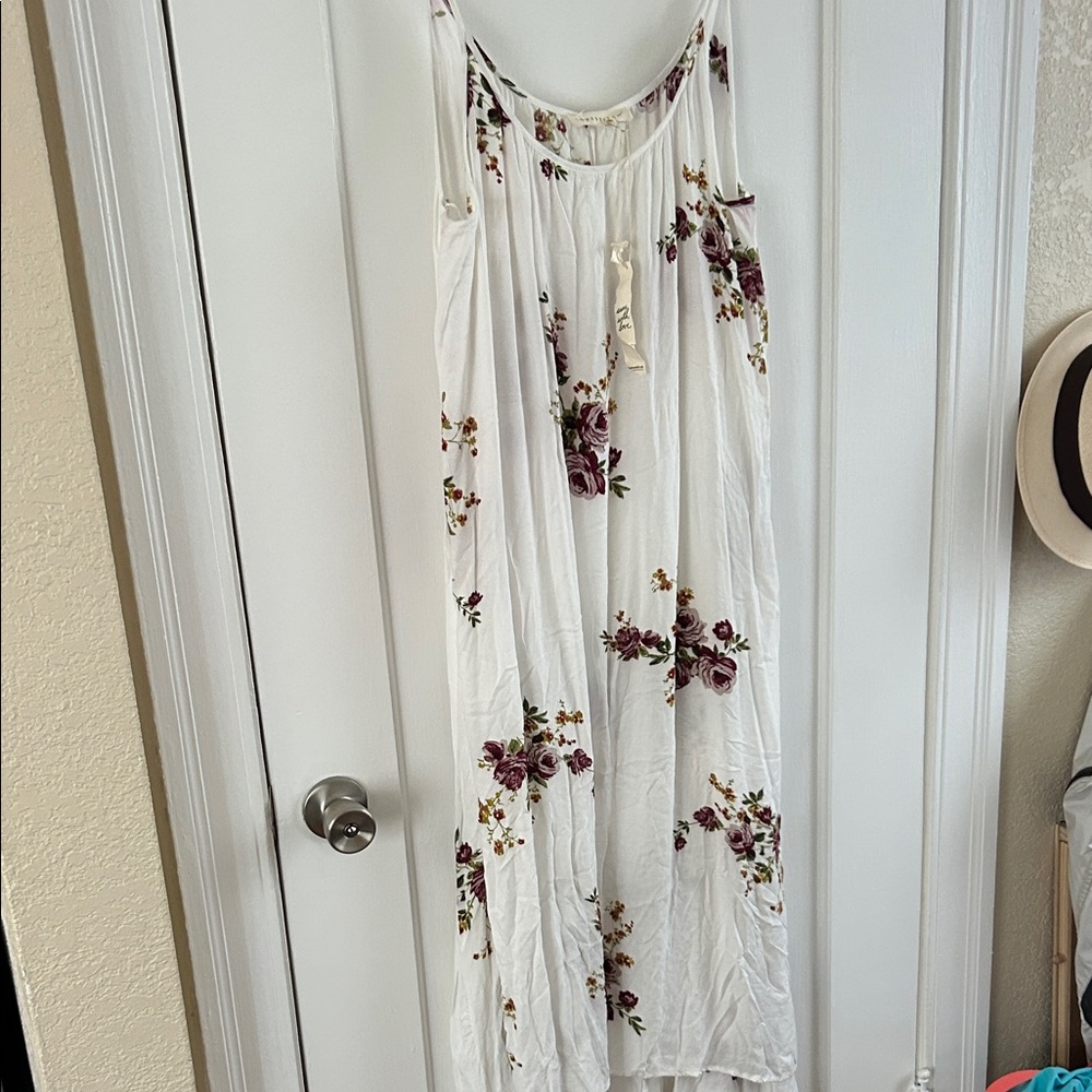 Lovestitch White Maxi Dress with Floral Design